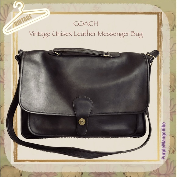 Coach Other - COACH VINTAGE | Unisex 1990s Vintage Coach Leather Messenger Bag